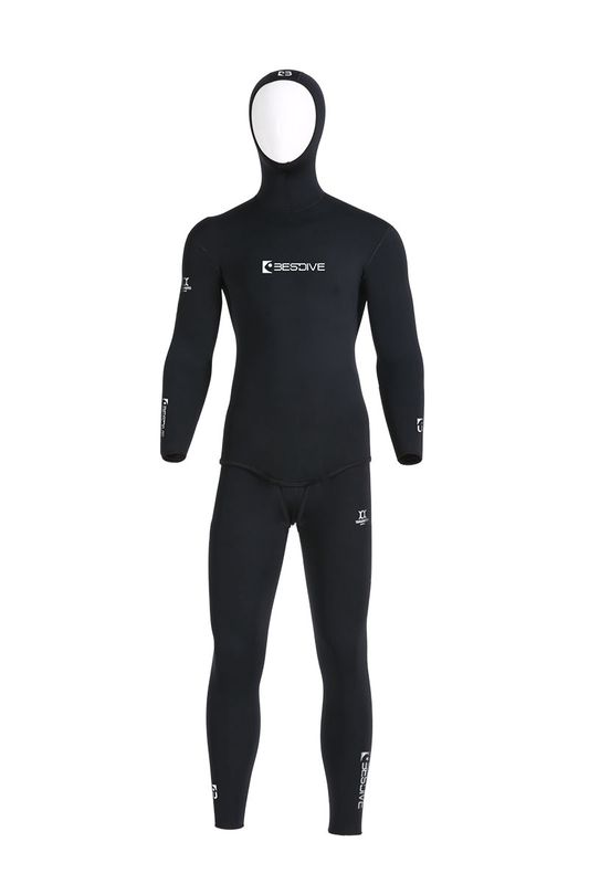 Men's 3mm Blue Hole Nylon Ttwo-Piece Freediving Wetsuit
