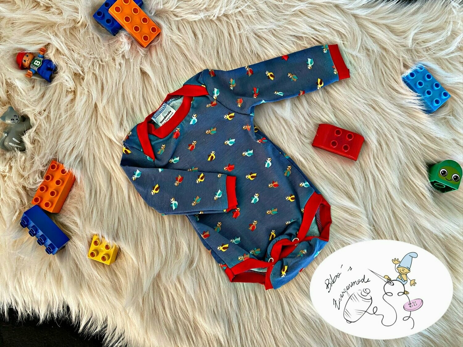 Body Gr. 56 Vogel bunt
