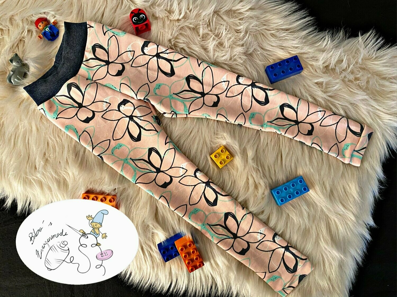 Leggings Blume rosa