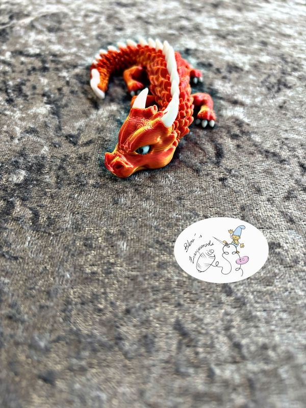 Drache klein rot bronze