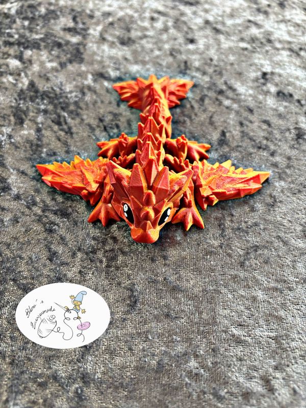 Drache mit Flügel rot bronze