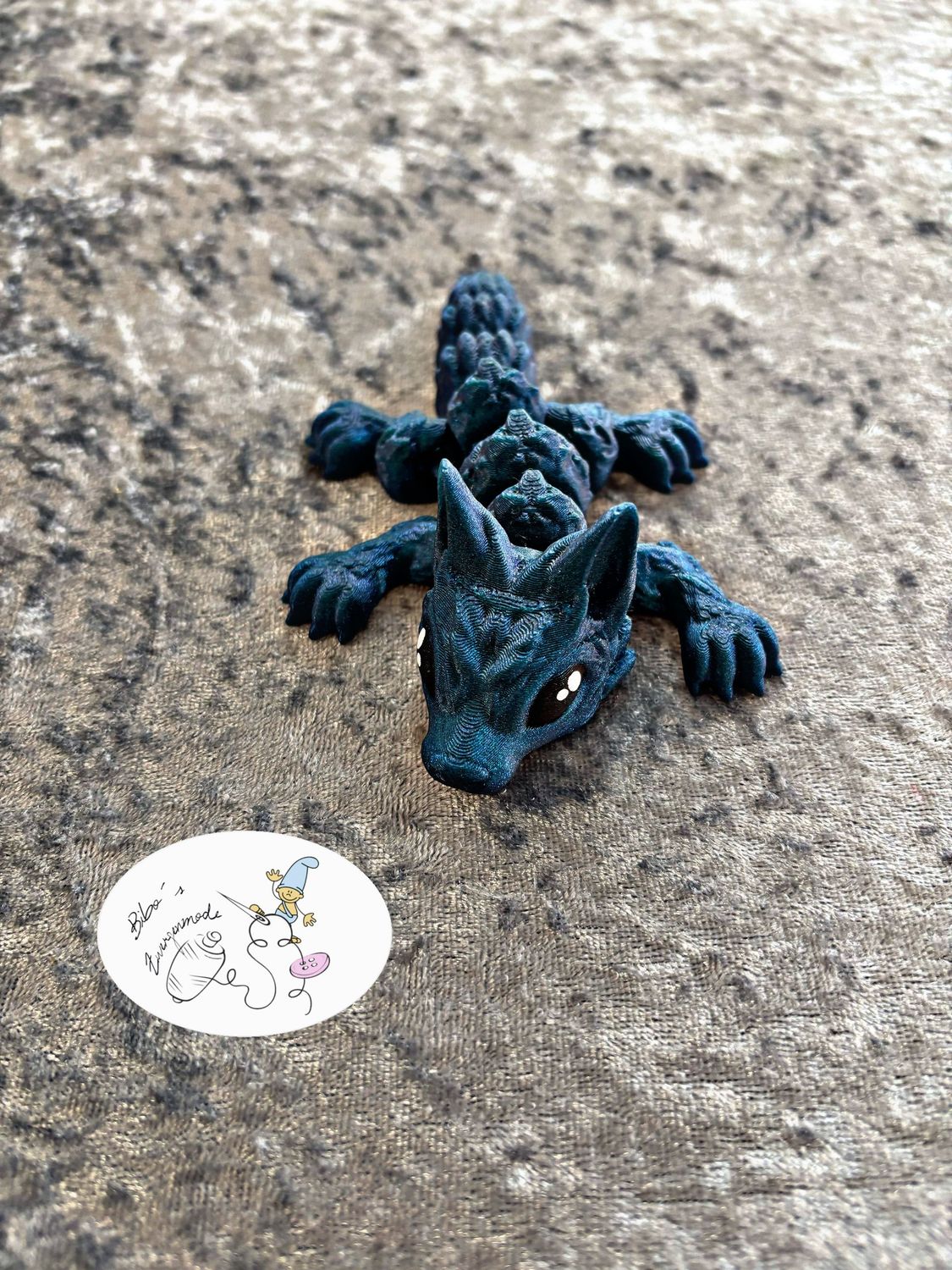 Wolf anthrazit Glitzer
