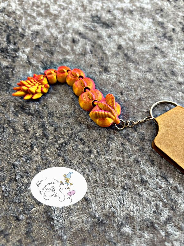 Drache lang rot bronze