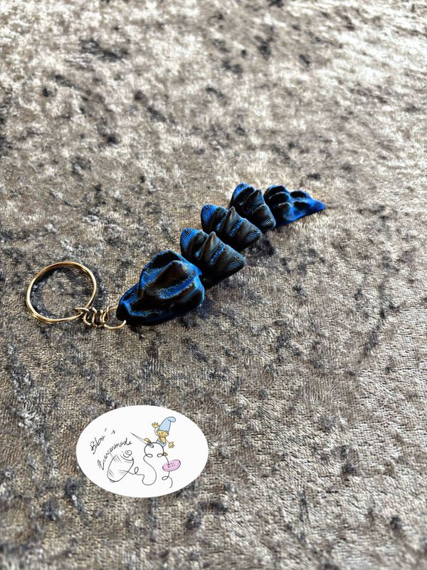 Drache kurz blau schwarz