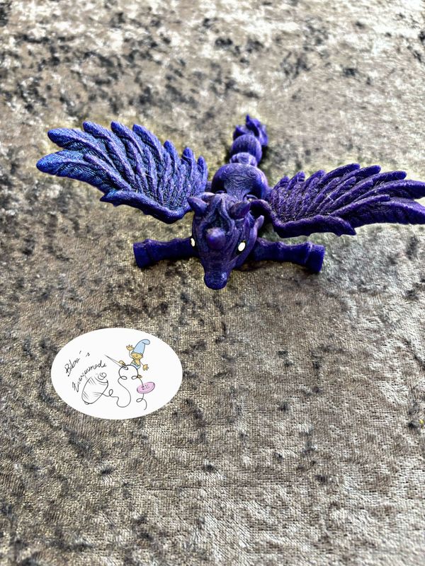 Einhorn mit Flügel lila Glitzer Einhorn mit Flügel lila Glitzer