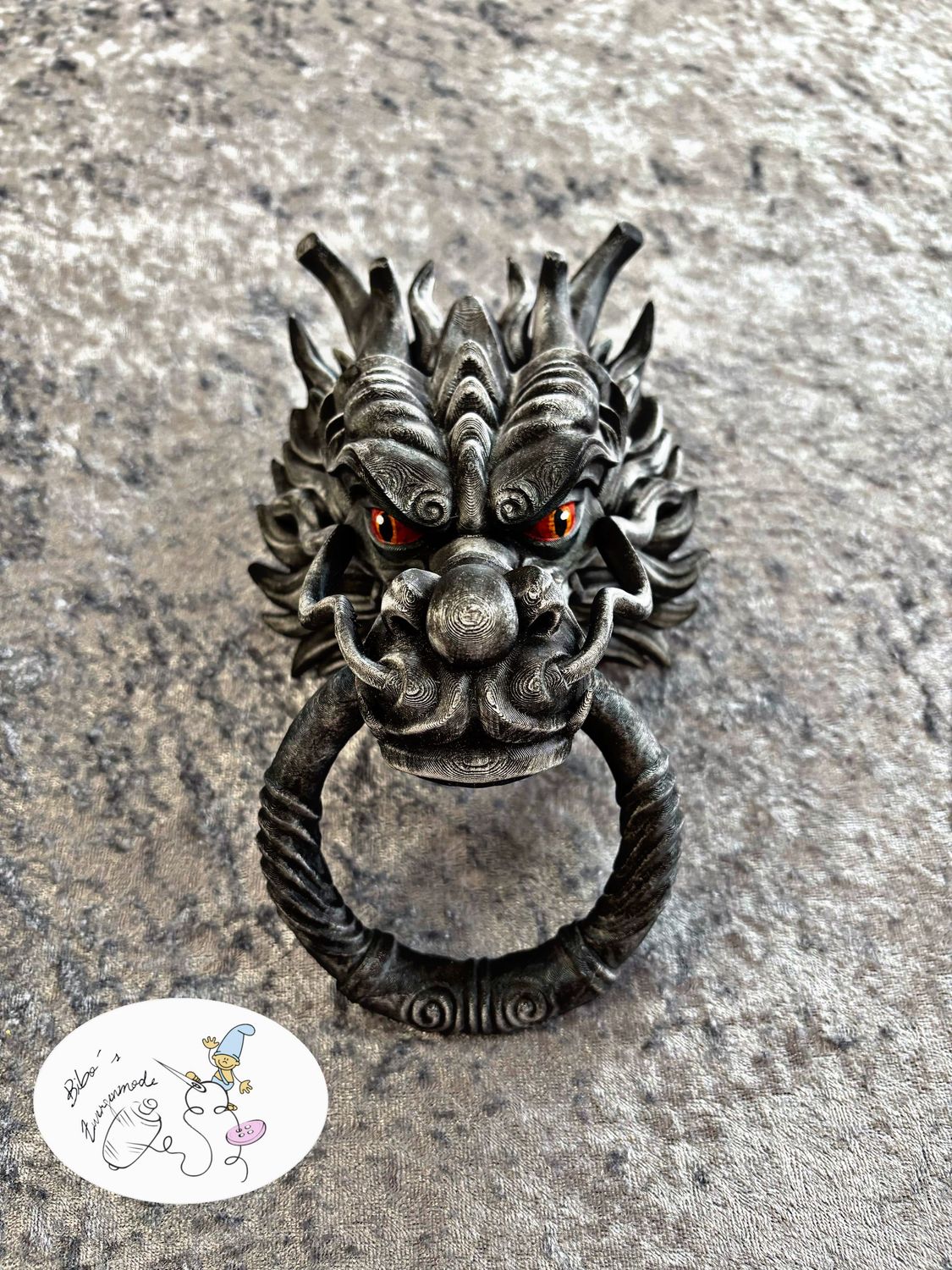 Türklopfer Drache silber