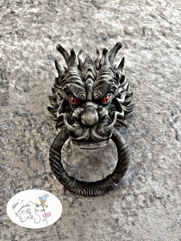 Türklopfer Drache silber