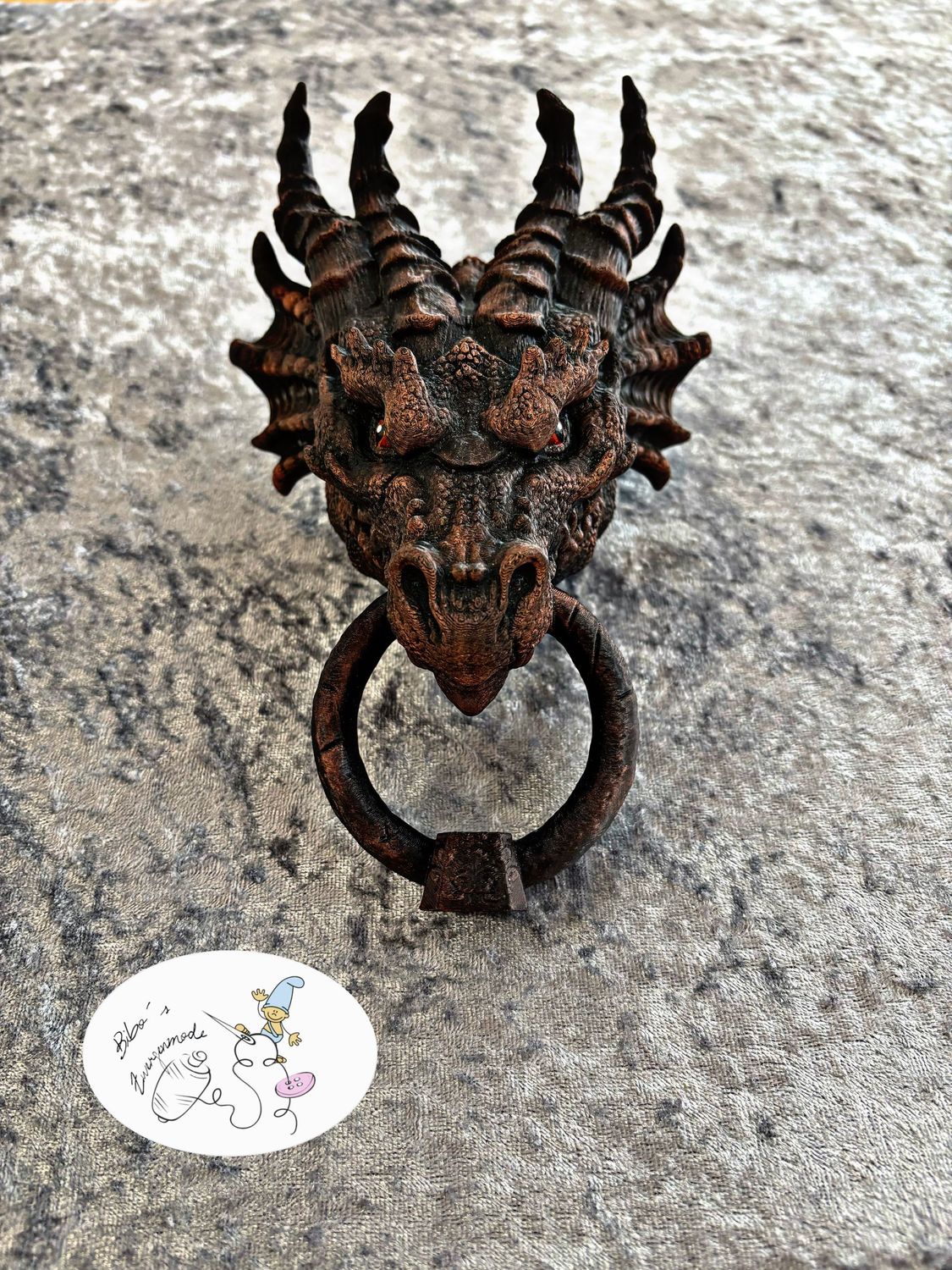 Türklopfer Drache dunkel bronze