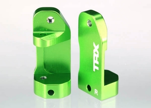 Caster Blocks, 30-Degree, Green-Anodized 6061-T6 Aluminum (Left & Right) / Suspension Screw Pin (2)