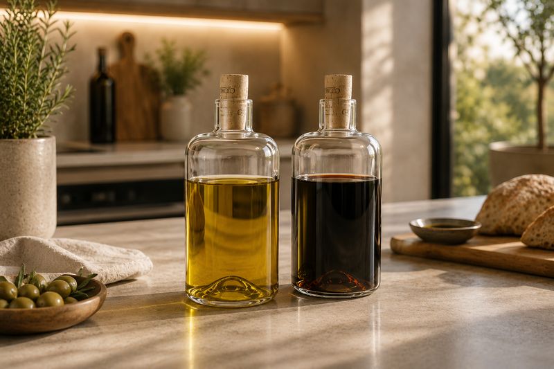 Luce Duo – Glasflaschen für Öl & Essig