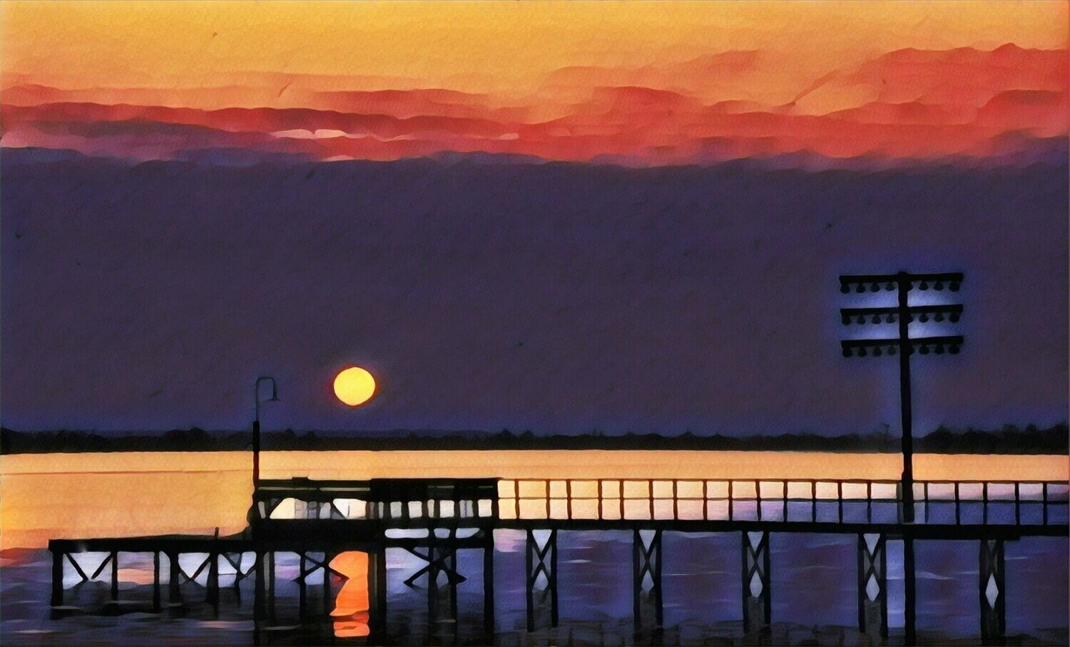 Sunset on the Waccamaw River, Pawleys Island, South Carolina