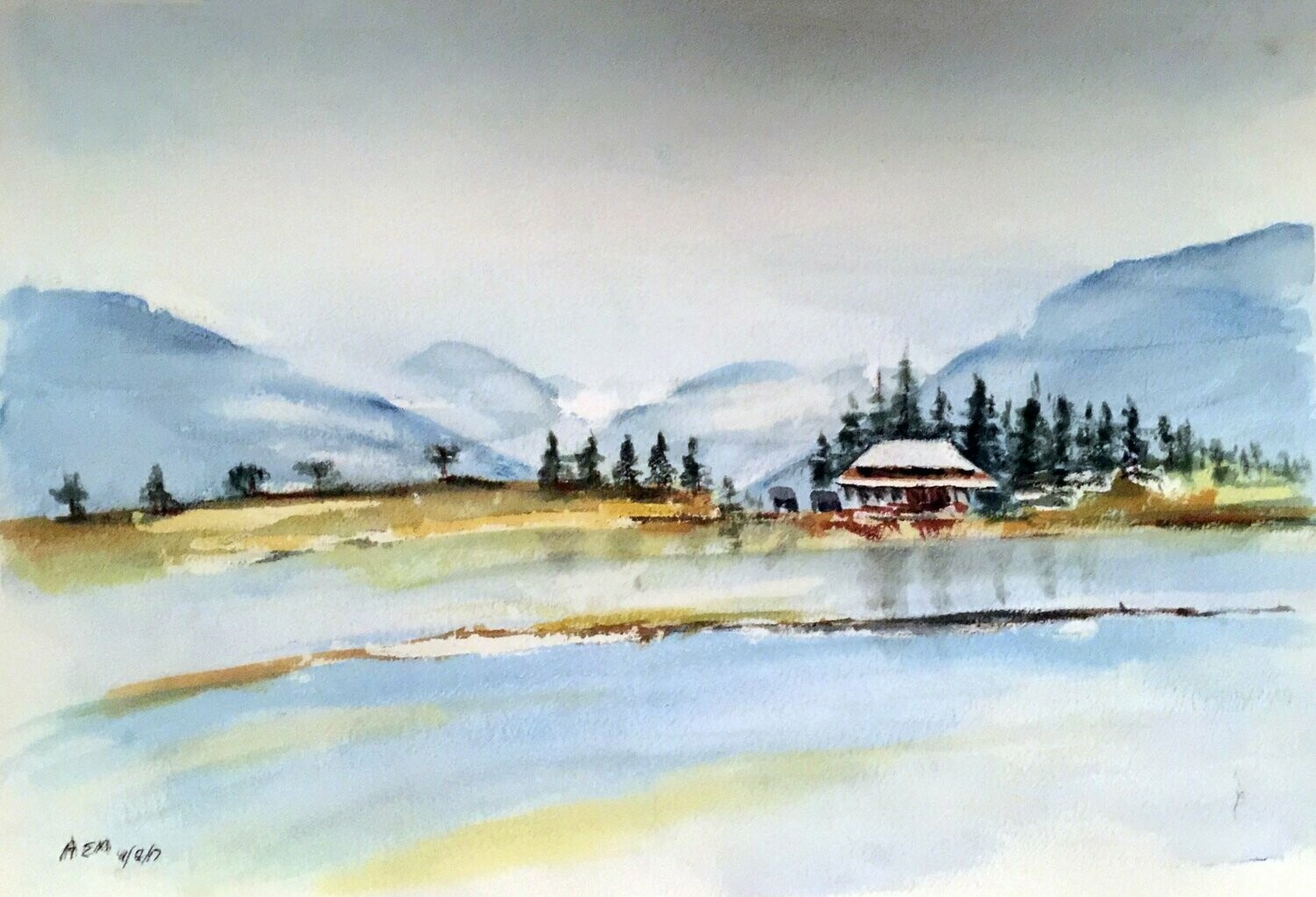 "Mountain Lake Haze"