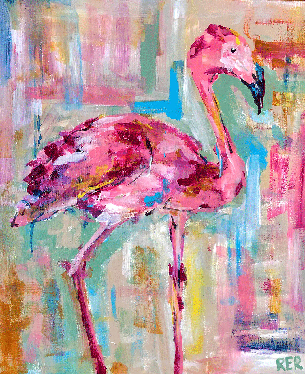 "Colorful Flamingo"