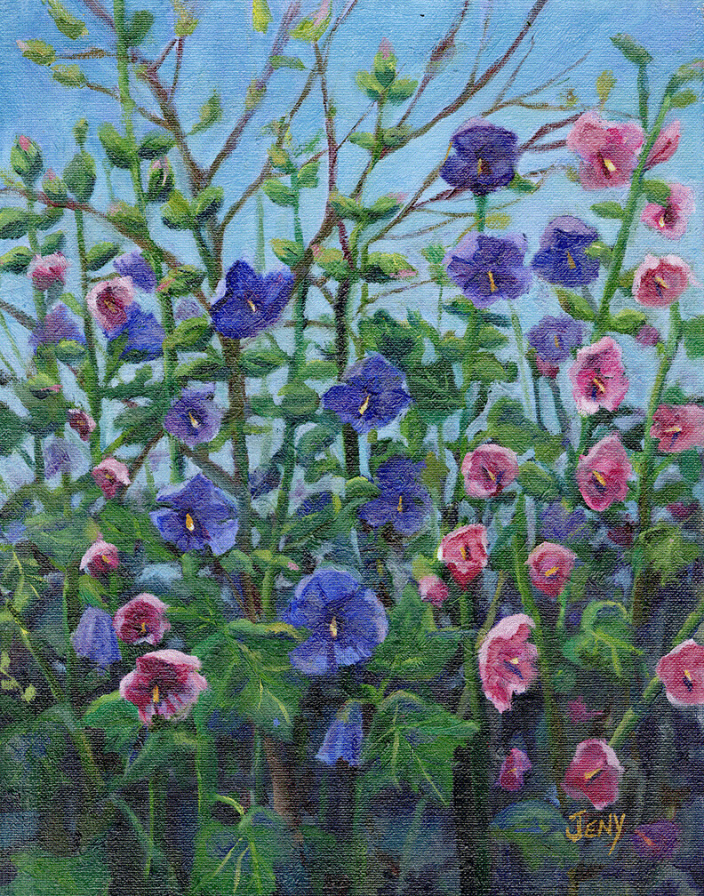 "Hollyhocks" by Jeny McCullough