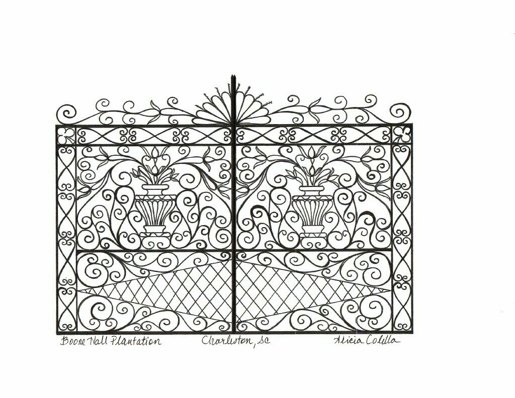 "Boone Hall Plantation Gate"