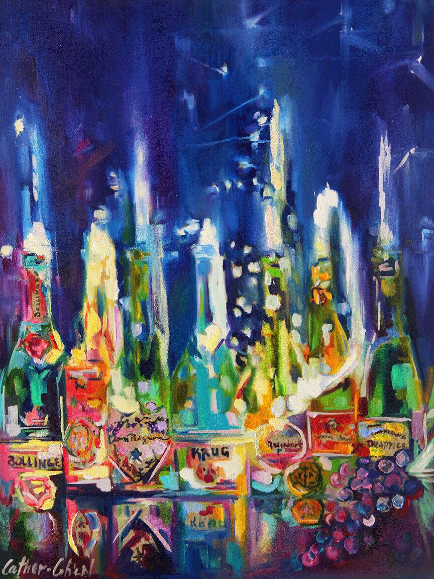 "Vibrant Bottles" by Danielle Cather-Cohen