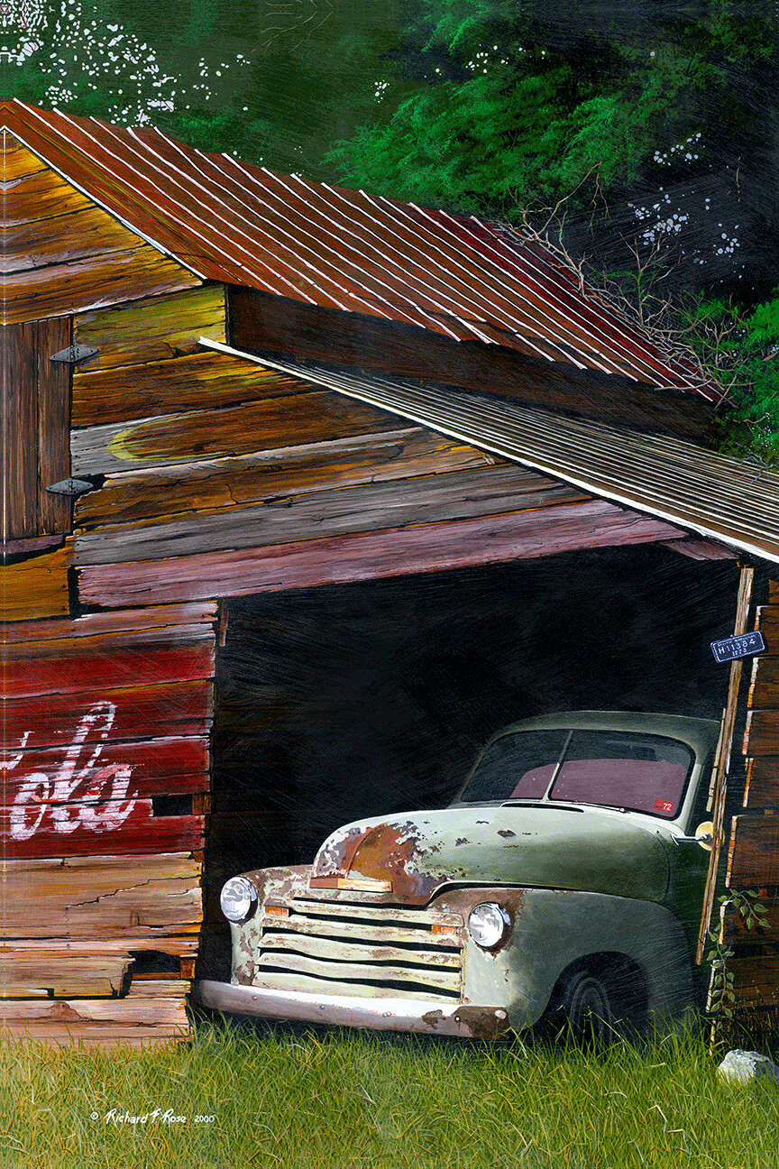 "Antique Auto and Barn" by Richard Rose