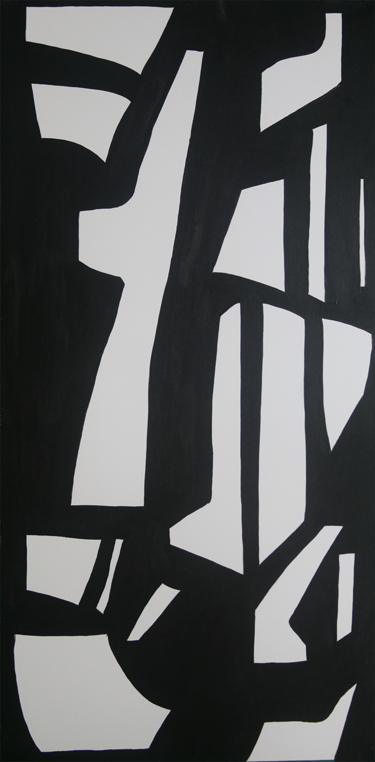 "Black and White Abstract Duo #002" by Sterling Corri