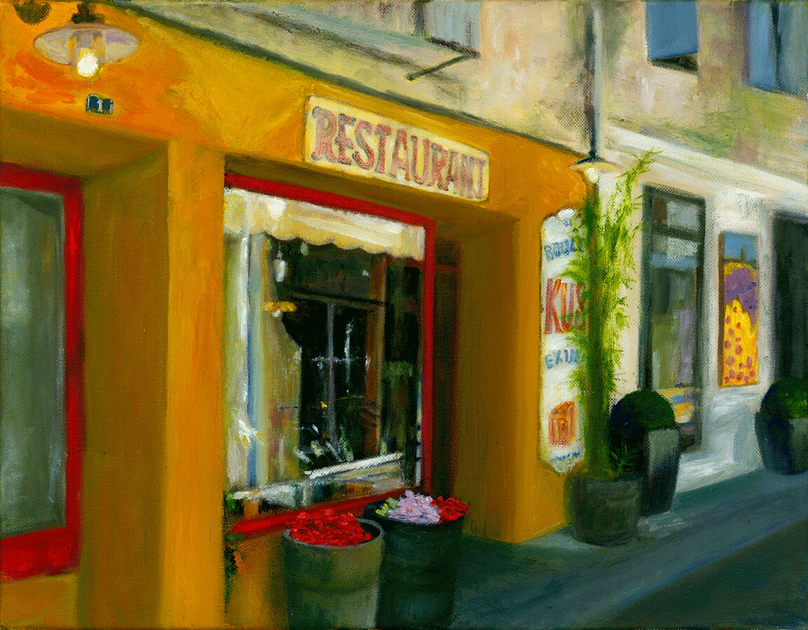 "Cafe in St. Remy Province" by Laura Thompson