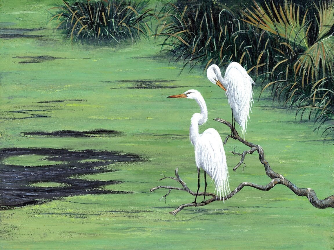 "Egrets" by Bob Lighthart
