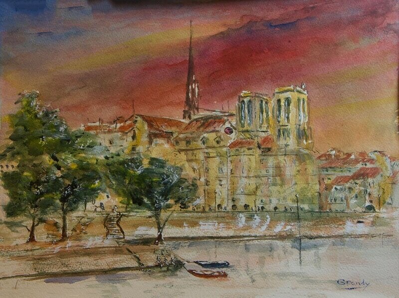 "Red Sky Over Notre Dame" by Andrew Mance