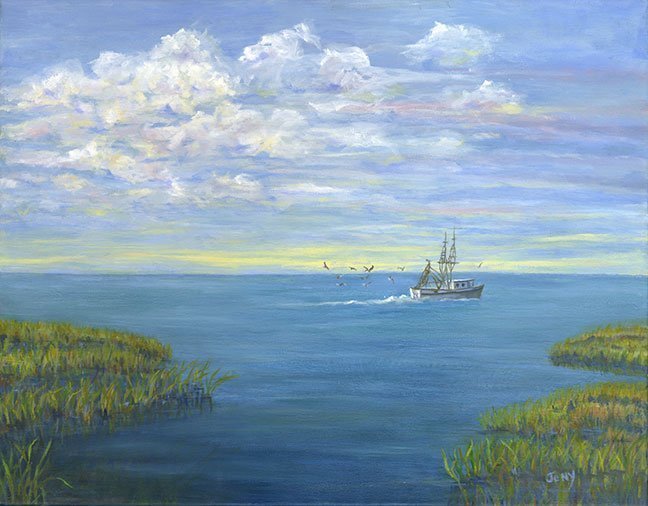 "Old Shrimp Boat" by Jeny McCullough