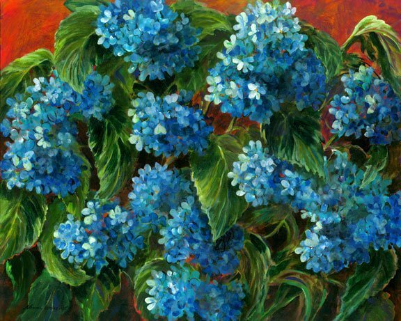 "Blue Hydrangea" by Norma Martin