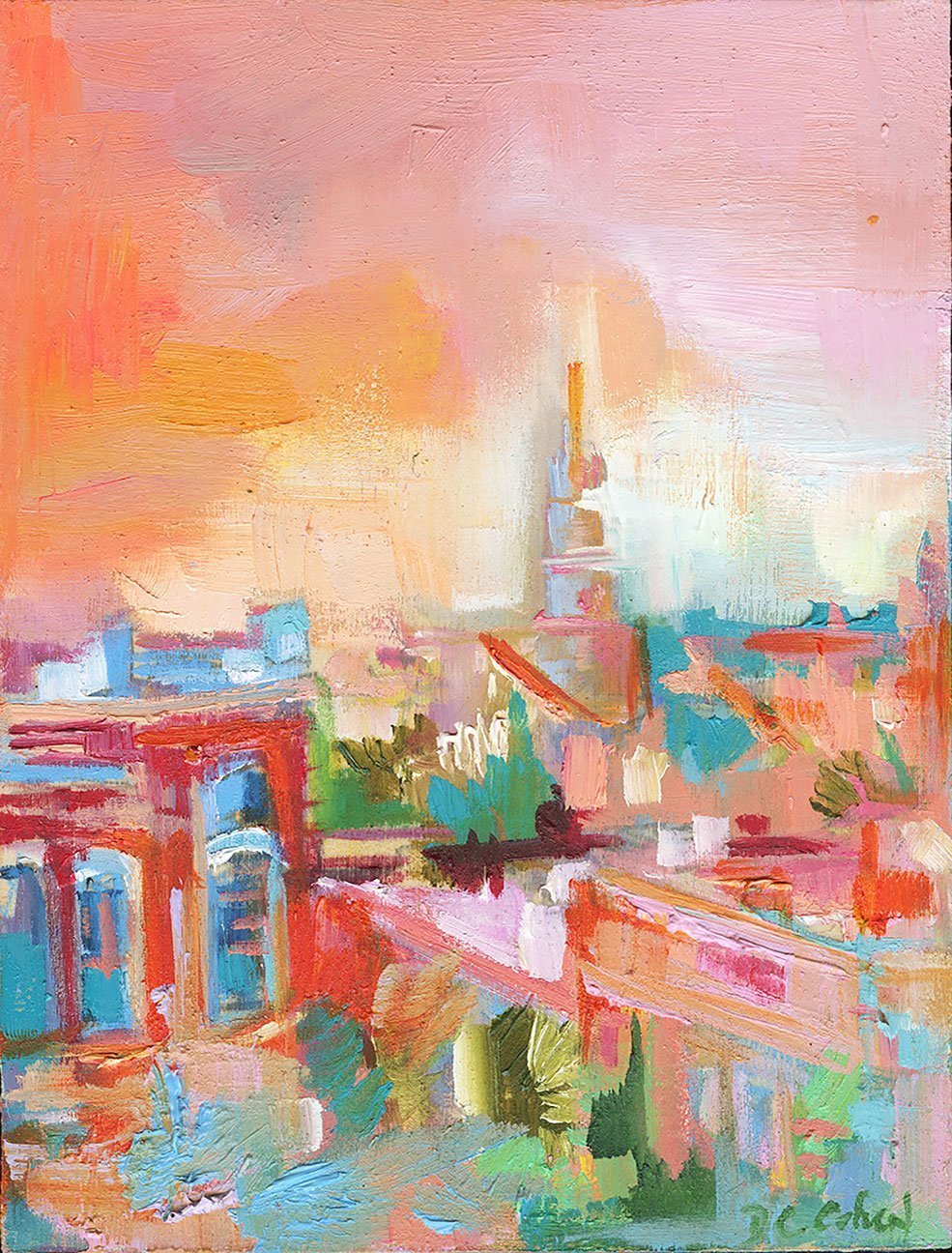 "Sunset Church Pink" by Danielle Cather-Cohen