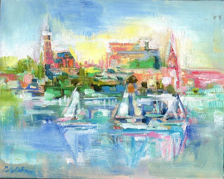 "Harbor Study" by Danielle Cather-Cohen