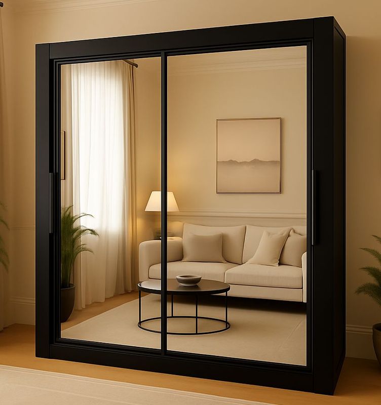 Sliding Mirror Door Wardrobe - Milan