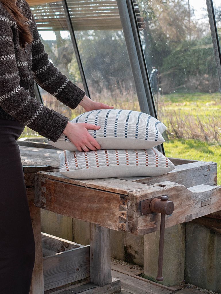 coussin Champs bleu nuit