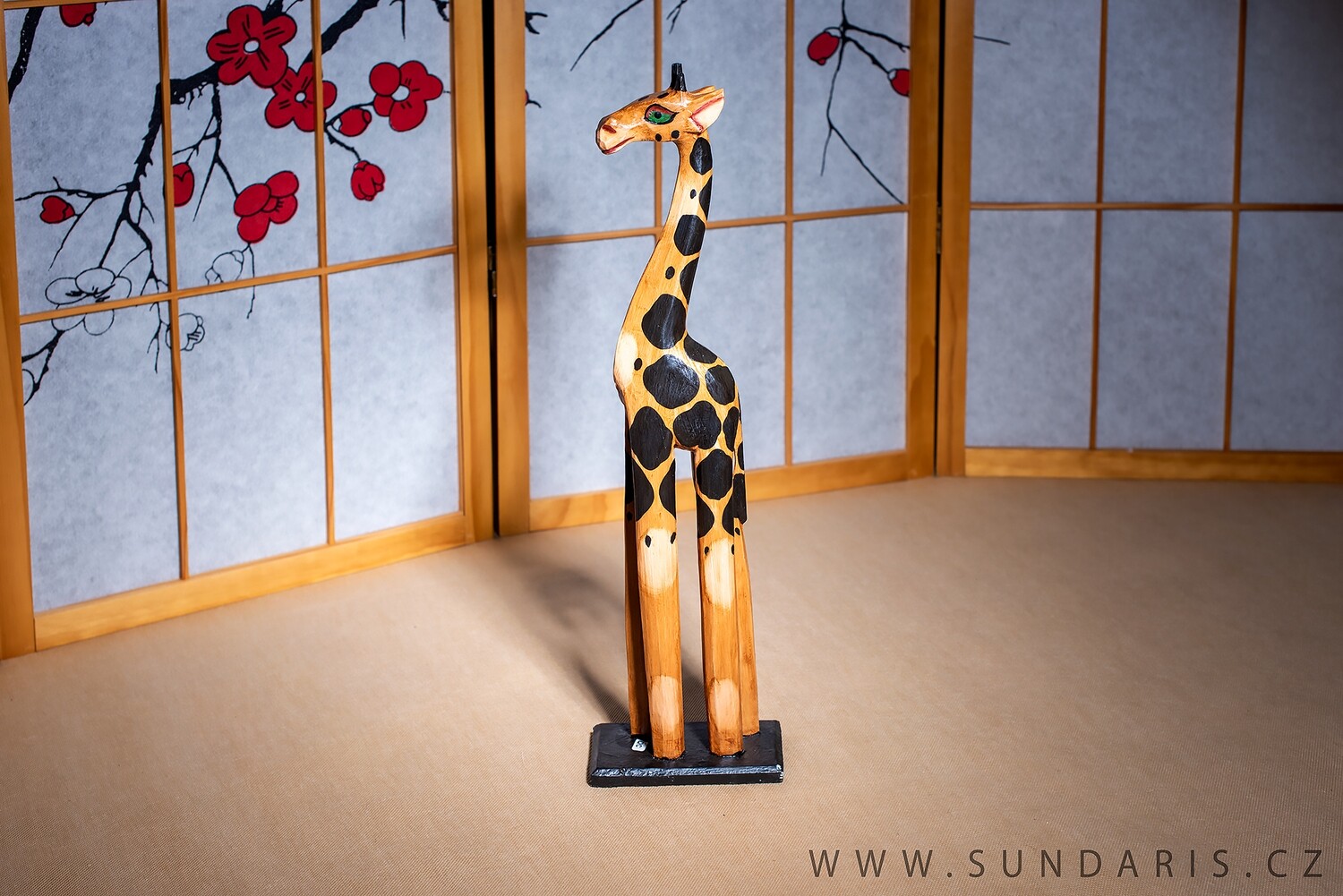 Dřevěná Soška Žirafa 50 cm