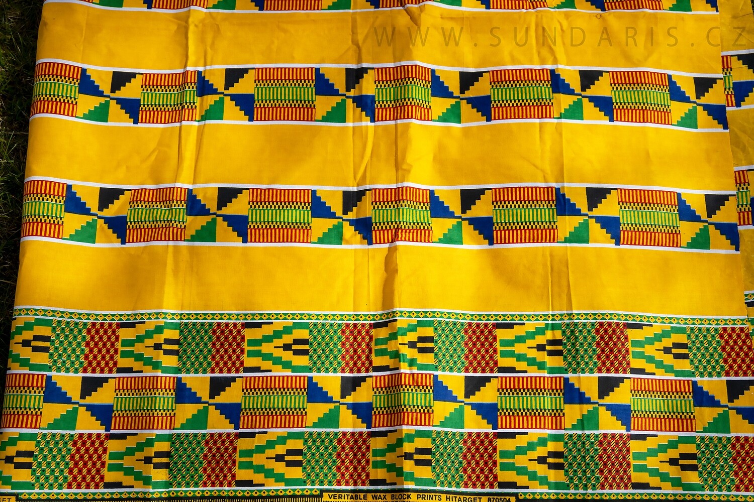 Africká Látka Bavlna Wax Print Gambie