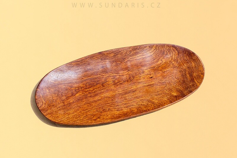 Africký Vyřezávaný Talíř Velký Ovál 50 cm