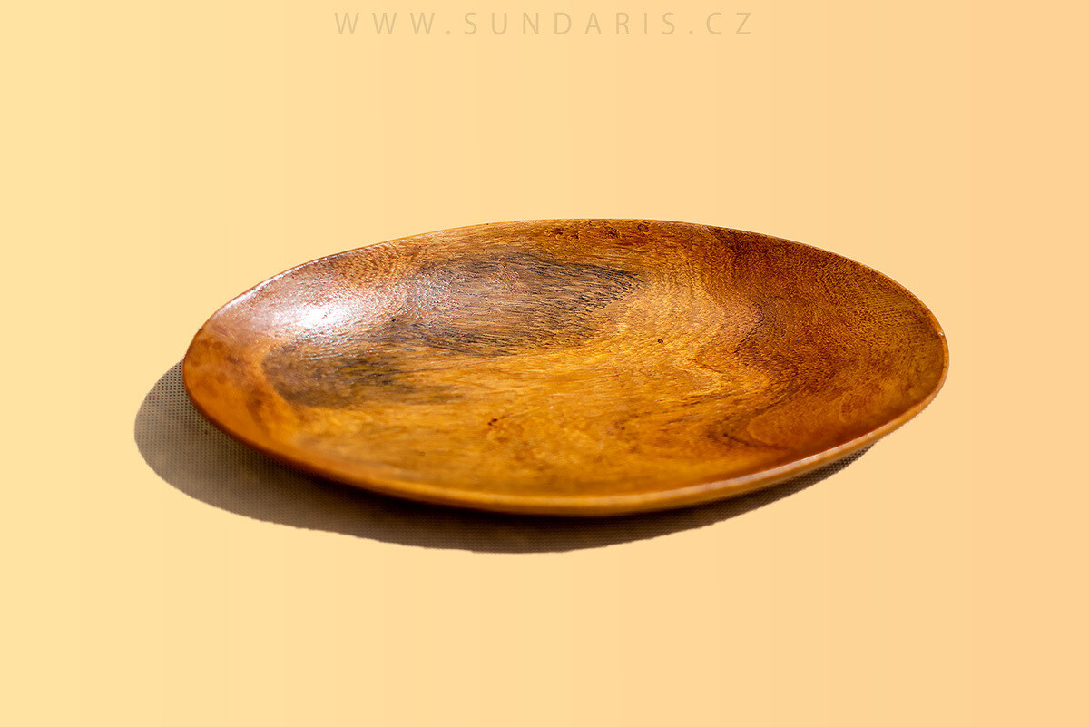 Africký Vyřezávaný Talíř Ovál 29 cm