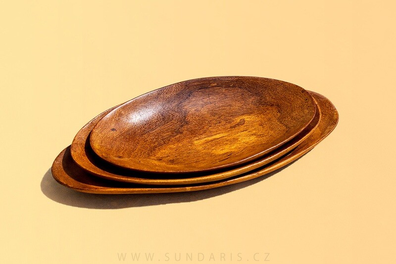 Africký Vyřezávaný Talíř Ovál 32 cm