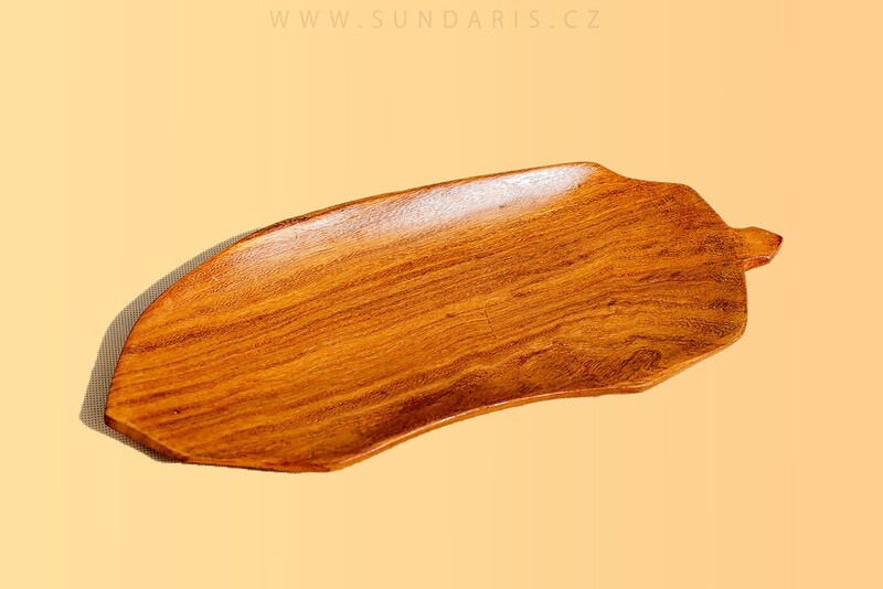 Africký Vyřezávaný Talíř Teak List 40 cm