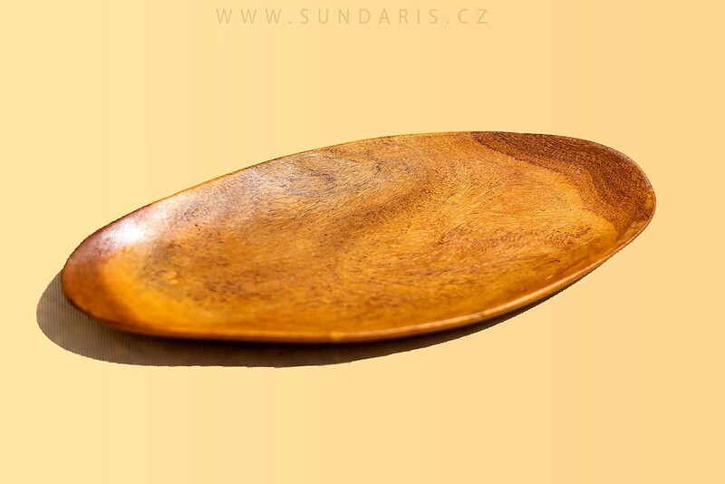 Africký Vyřezávaný Talíř Ovál 38 cm