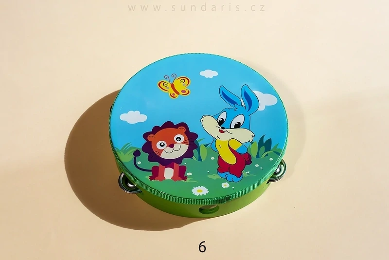 Dětská Tamburína Barevná 20 cm