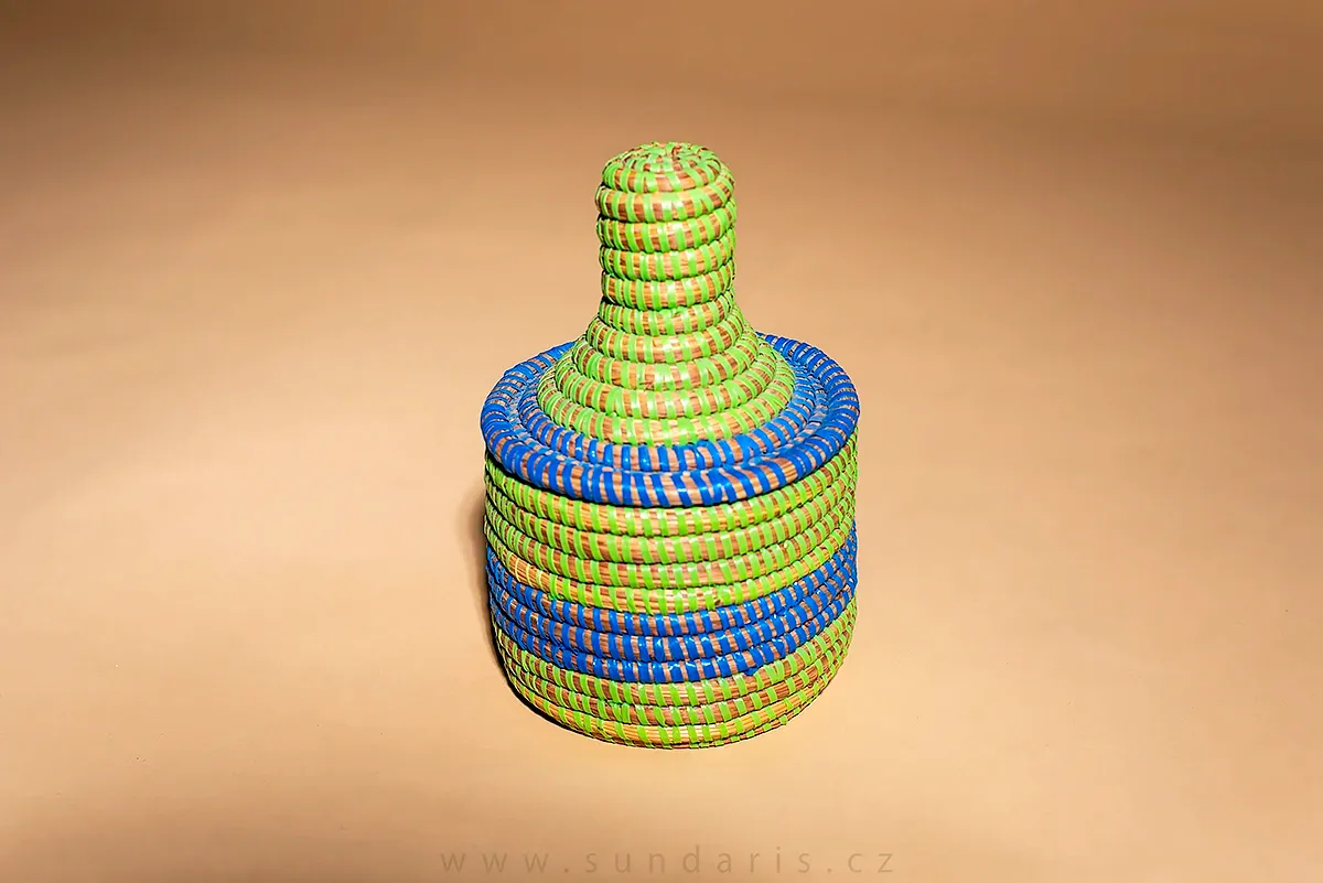 Africká Pletený Košík Dóza