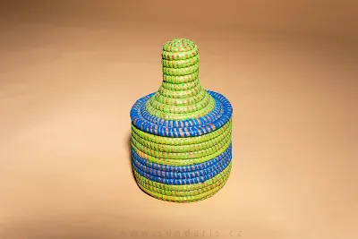 Africká Pletený Košík Dóza
