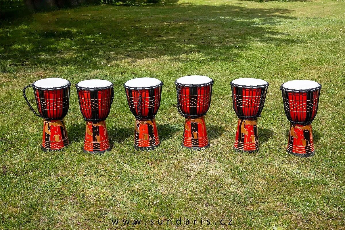 6 Ks Buben Djembe Sundaris Slon 40 cm