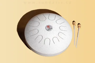 Tongue Drum Nataraj Ceramic White D moll 40 cm