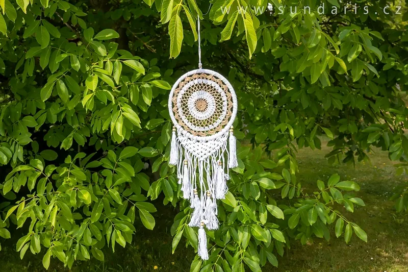 Lapač Snů Sundaris Bílý 22 cm Lapač Snů Sundaris Bílý 22 cm