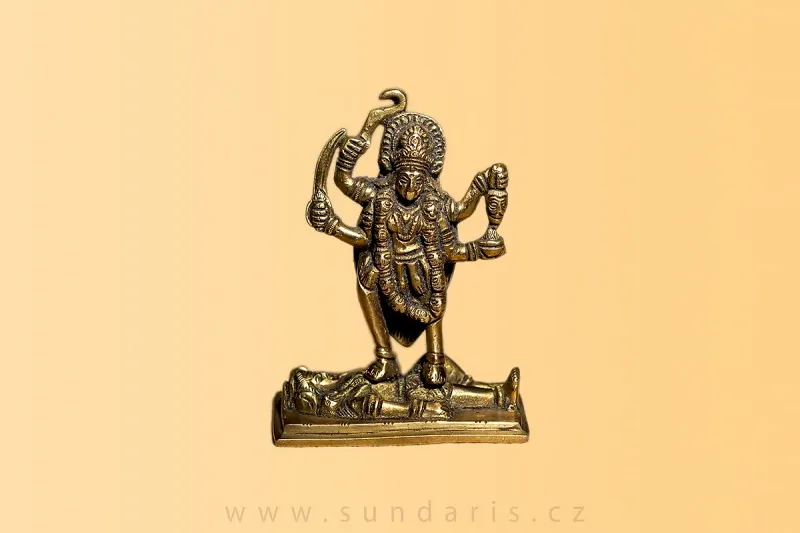 Mosazná Soška Kálí Malá 12 cm