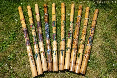 10 Ks Didgeridoo Sundaris Bambus 120 cm
