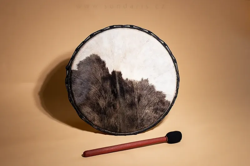 Šamanský Buben Sundaris s Chlupatou Blánou 40 cm