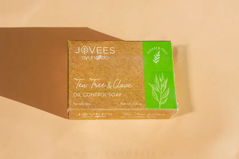 Indické Ayurvédské Mýdlo Yovees Teatree a Hřebíček