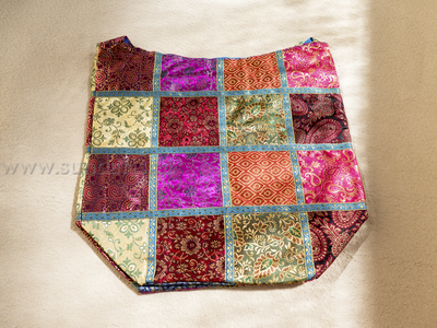 Indická Látková Taška Patchwork 35 x 32 cm