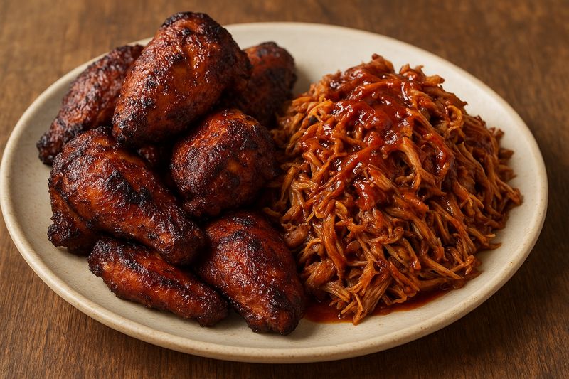 Combo Pork Plate and Wings